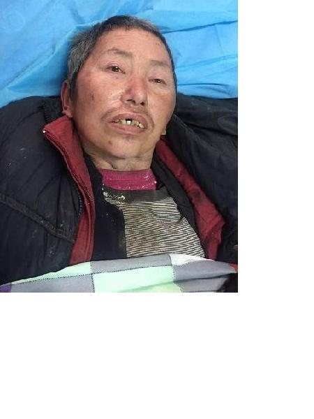 流浪人员无名氏（暂取名朱万里）照片，让爱回家