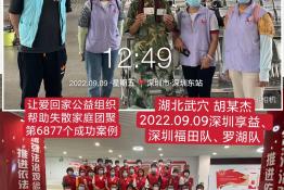 第6877个成功案例（湖北省武穴市胡某杰回家）