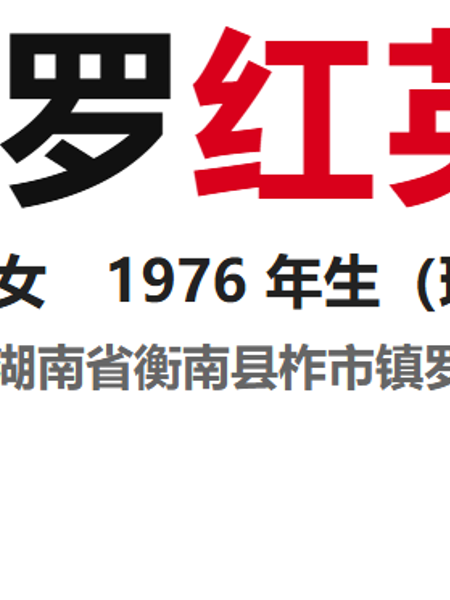 失踪人员罗红英照片，让爱回家